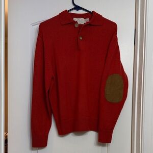 Men's V-Neck Sweater - deep orange